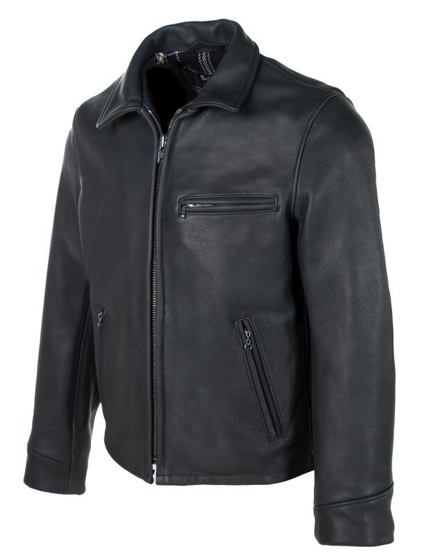 Mens Horween Deer-Touch Cowhide Black Rider Jacket - Image 2