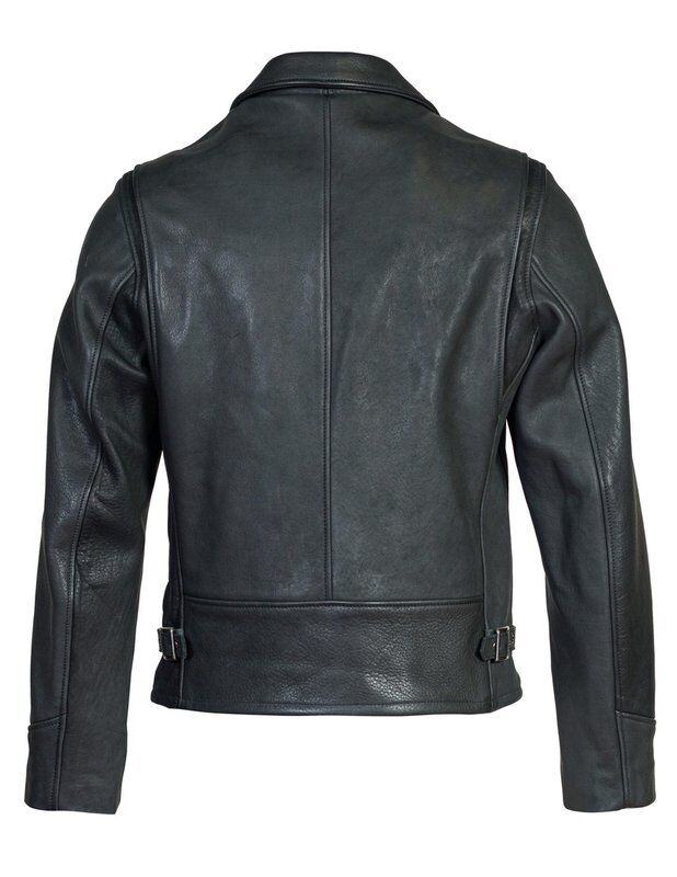 Mens Horween Deer-Touch Cowhide Black Rider Jacket - Image 3